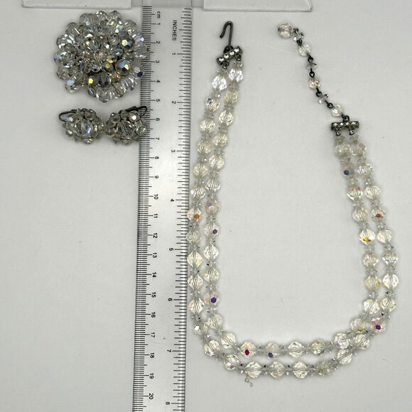 Unique Vintage Crystal Necklace Set - Picture 3 of 11